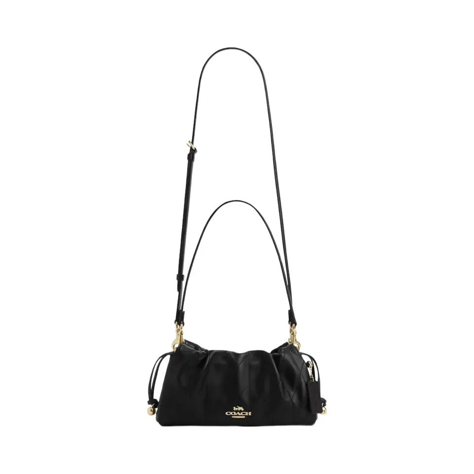 Coach Faye Shoulder Bag With Quilting in Gold Black