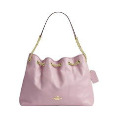 Coach Evelyn Shoulder Bag With Quilting in Gold Carnation