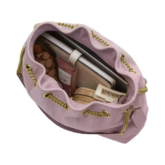 Coach Evelyn Shoulder Bag With Quilting in Gold Carnation