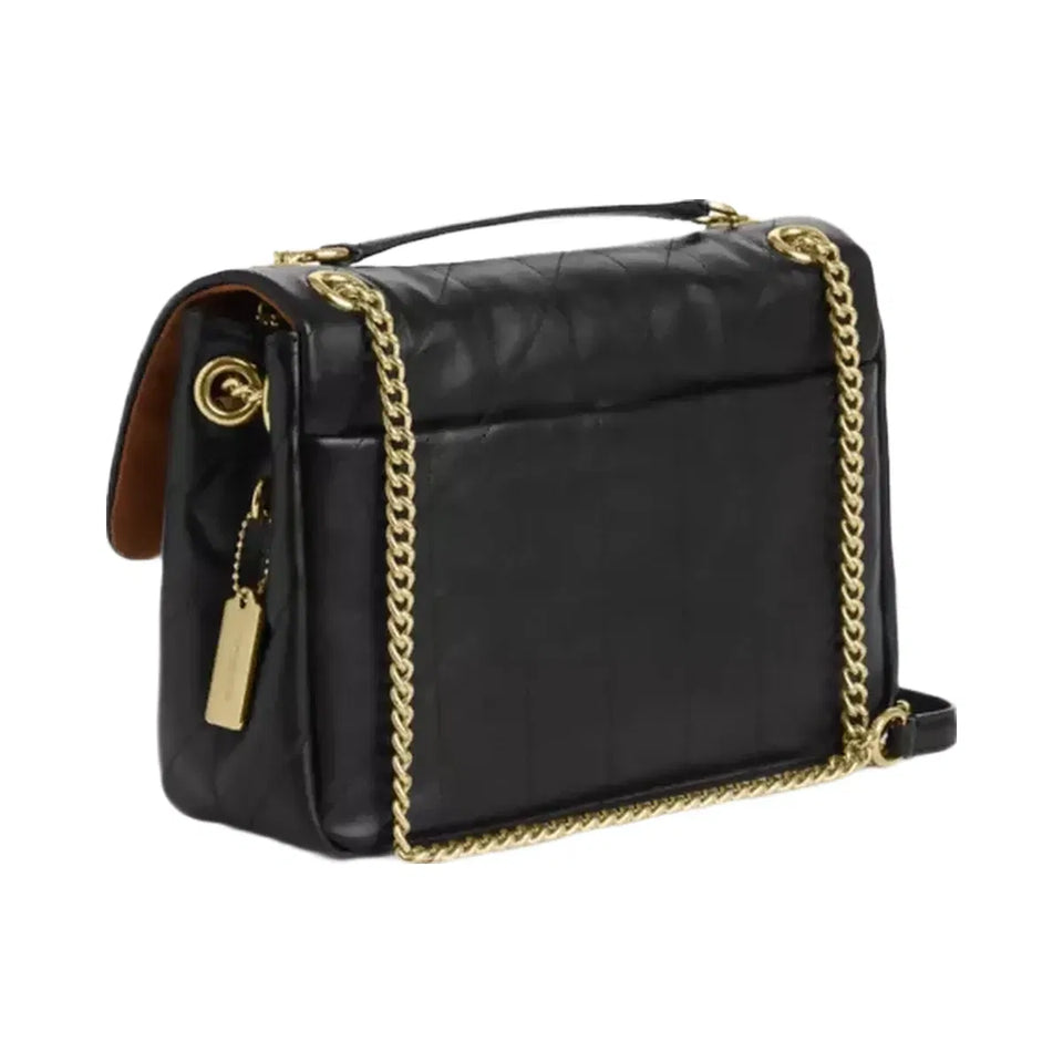 Coach Elodie Crossbody Bag With Quilting in Gold Black