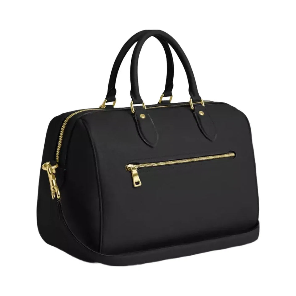 Coach Rowan Large Satchel Bag in Gold Black