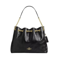 Coach Evelyn Shoulder Bag With Quilting in Gold Black