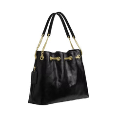 Coach Evelyn Shoulder Bag With Quilting in Gold Black