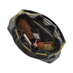 Coach Evelyn Shoulder Bag With Quilting in Gold Black