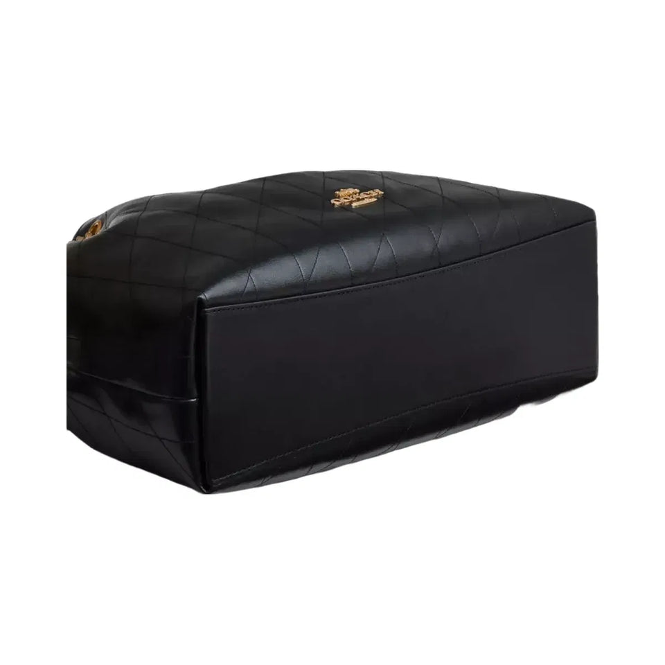 Coach Evelyn Shoulder Bag With Quilting in Gold Black