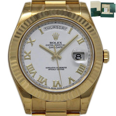 Rolex | Day-Date | 218238 | Yellow gold | 41 mm | Yellow gold | White | Automatic