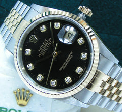 Rolex | Datejust | 16233 | Gold/Steel | 36 mm | Gold/Steel | Black | Automatic