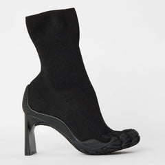 Structured Designer Ankle Heeled Boots