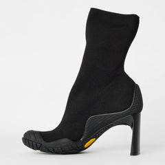 Structured Designer Ankle Heeled Boots