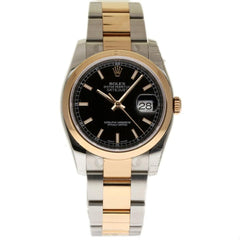 Rolex | Datejust | 116201 | Steel | 36 mm | Gold/Steel | Black | Automatic