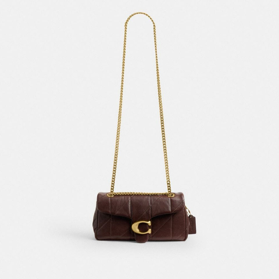 Coach Tabby Shoulder Bag 26 With Quilting Brass Maple