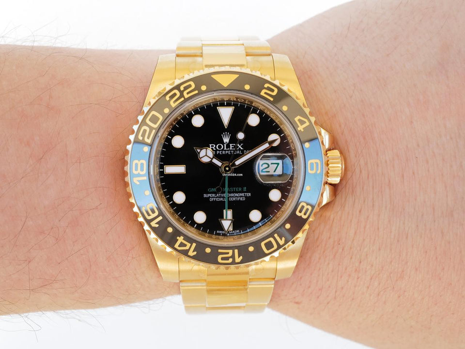 Rolex | GMT-Master II | 116718LN | Yellow gold | 40 mm | Yellow gold | Black | Automatic
