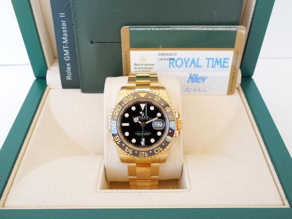 Rolex | GMT-Master II | 116718LN | Yellow gold | 40 mm | Yellow gold | Black | Automatic