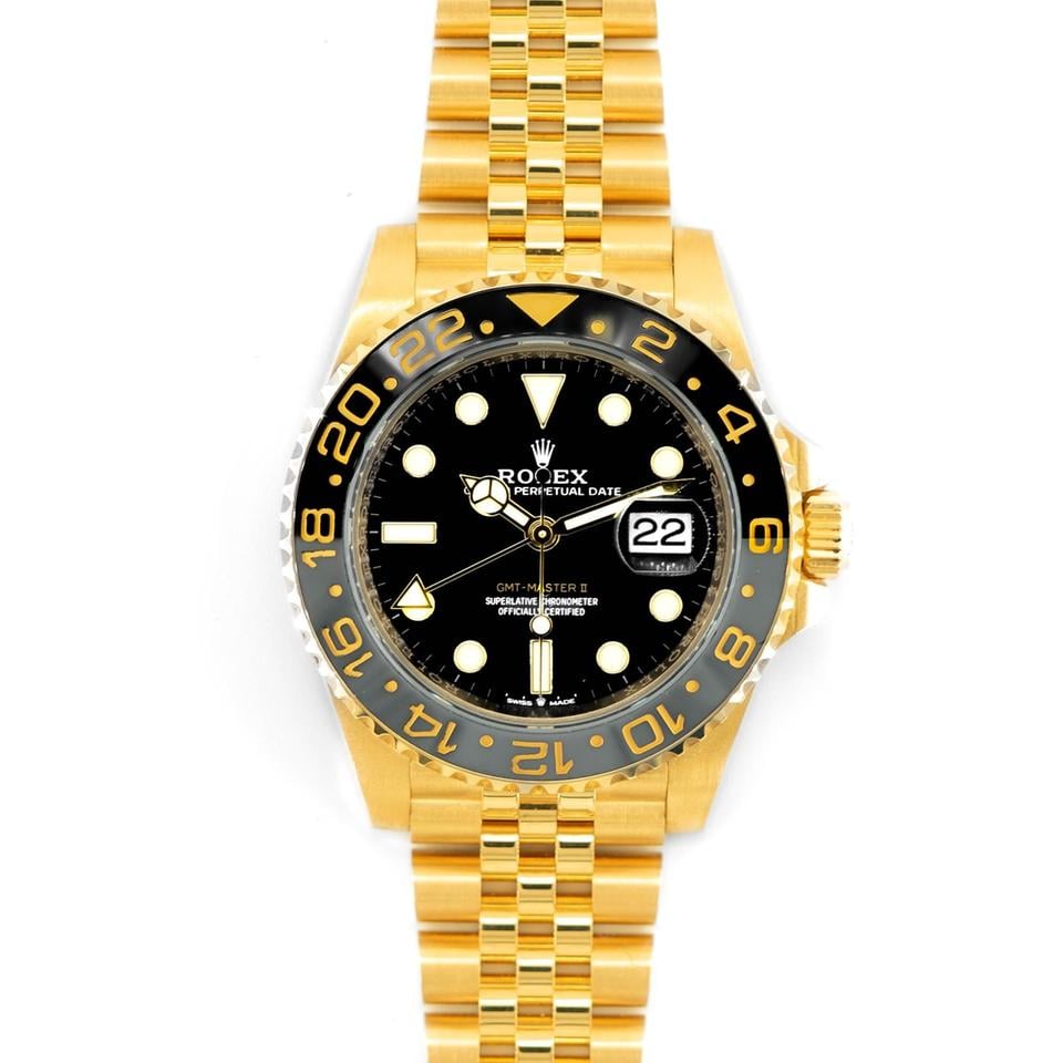 Rolex | GMT-Master II | 126718grnr | Yellow gold | 40 mm | Yellow gold | Black | Automatic