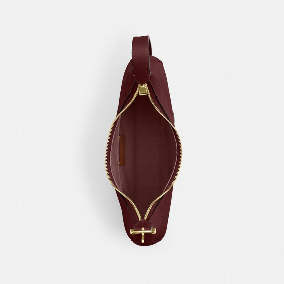 Coach Ella Shoulder Bag Gold Maroon