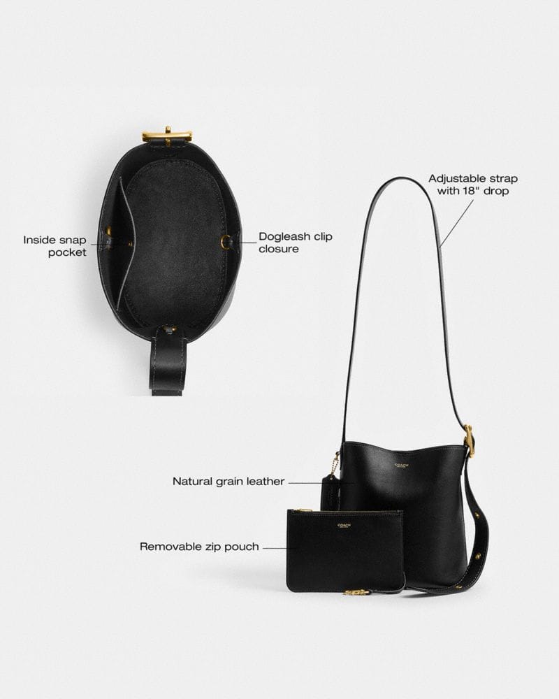 Coach Bleecker Bucket Bag 21 Brass Vanilla