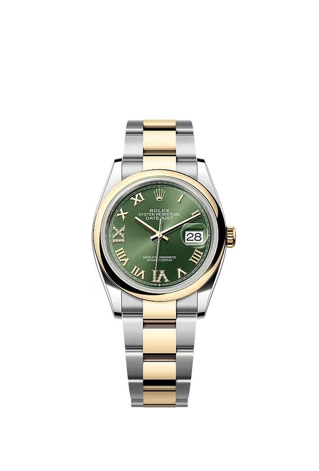 Rolex | Datejust | 126203 | Gold/Steel | 36 x 44 mm | Gold/Steel | Green | Automatic