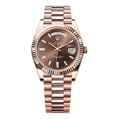 Rolex | Day-Date | 228235-0003 | 40 mm | Rose gold | Brown | Automatic
