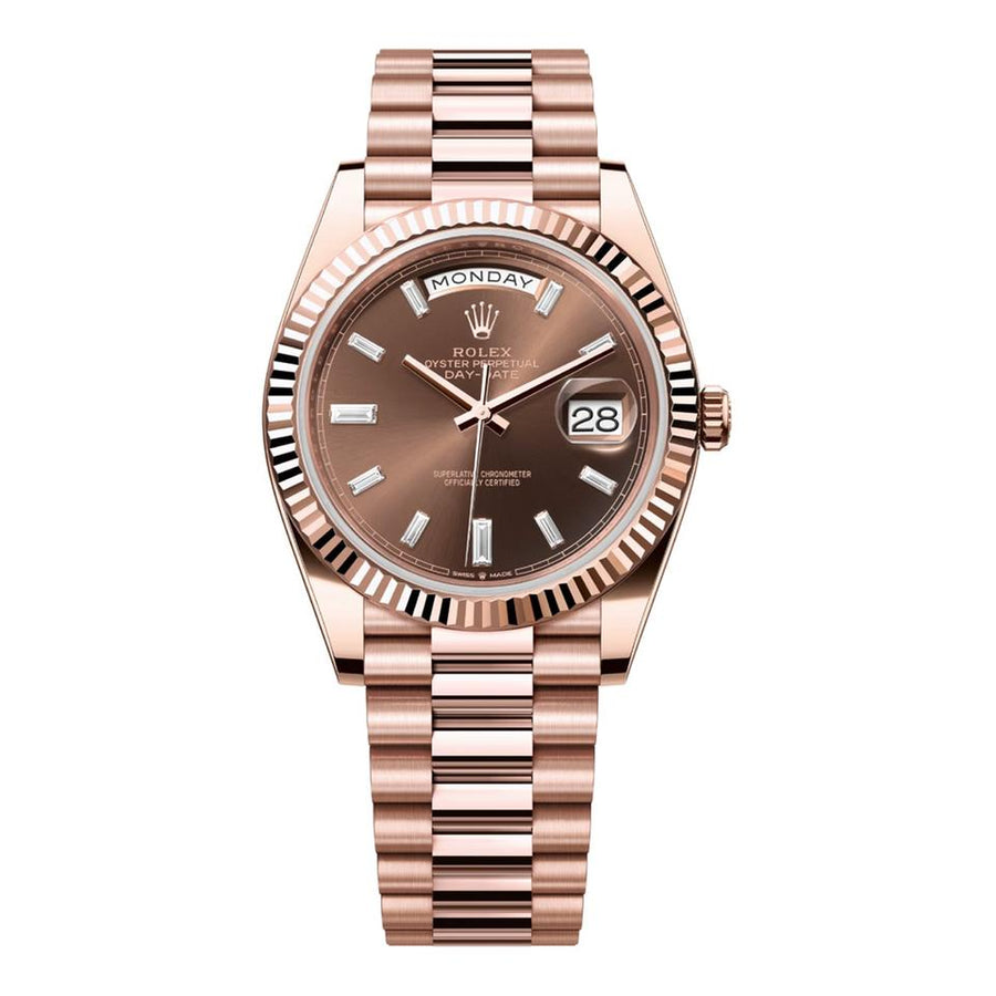 Rolex | Day-Date | 228235-0003 | 40 mm | Rose gold | Brown | Automatic