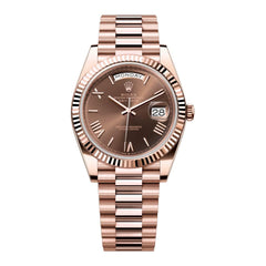 Rolex | Day-Date | 228235-0002 | 40 mm | Rose gold | Brown | Automatic
