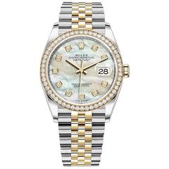 Rolex | Datejust | 126283RBR-0009 | 36 mm | Gold/Steel | Mother of pearl