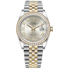 Rolex | Datejust | 126283RBR-0017 | 36 mm | Gold/Steel | Silver | Automatic