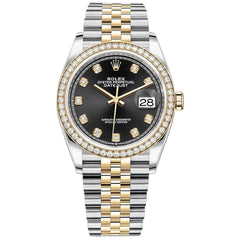 Rolex | Datejust | 126283RBR-0007 | 36 mm | Gold/Steel | Black | Automatic