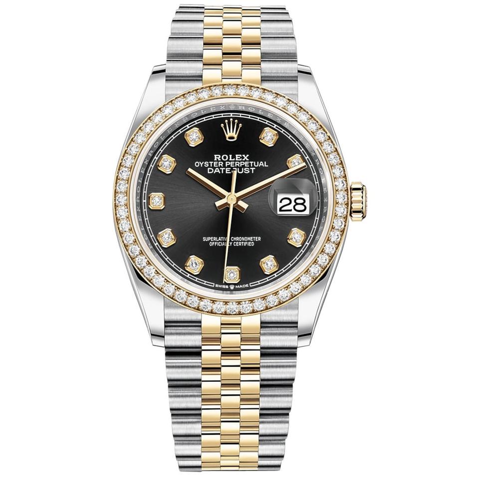 Rolex | Datejust | 126283RBR-0007 | 36 mm | Gold/Steel | Black | Automatic