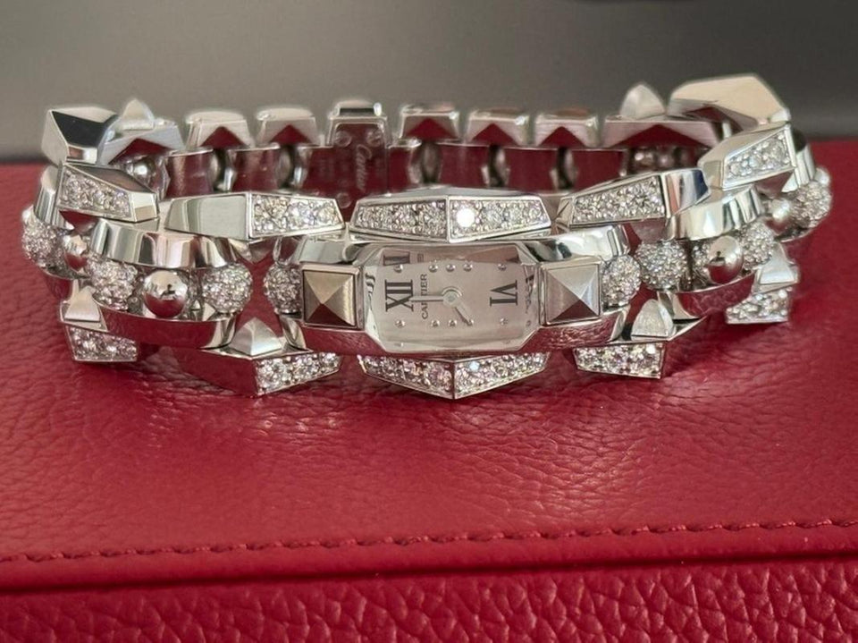 Cartier Clash [Un]limited Sunray Silver Dial White Gold WJMB0002