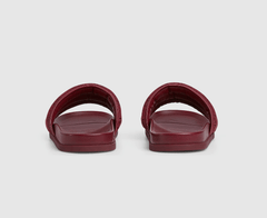 Padded Burgundy Slide Sandals