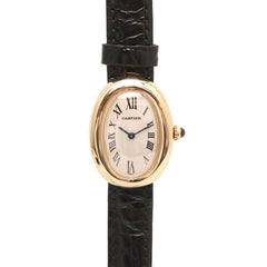 Cartier Yellow Gold Benoit Leather Band Women's Watch 42828996