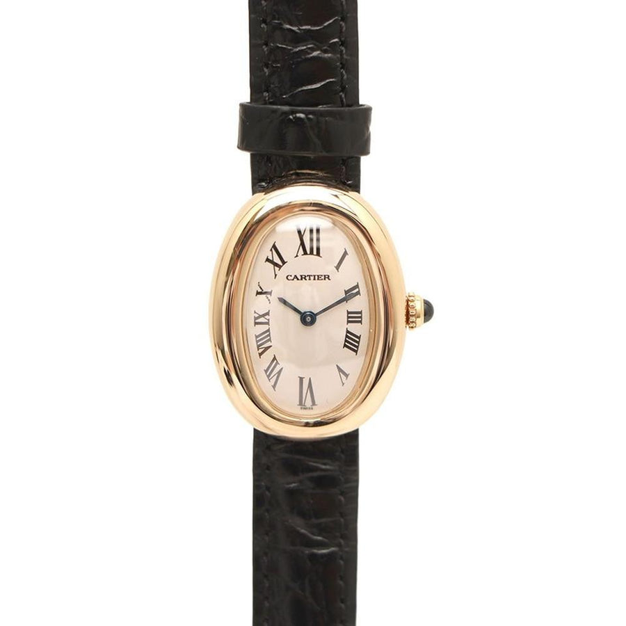 Cartier Yellow Gold Benoit Leather Band Women's Watch 42828996