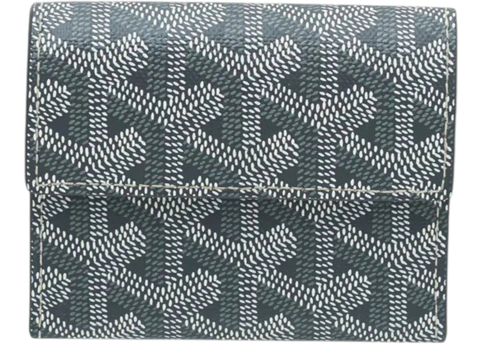 Goyard Monnaie Marigny Card Coin Wallet Goyardine Grey