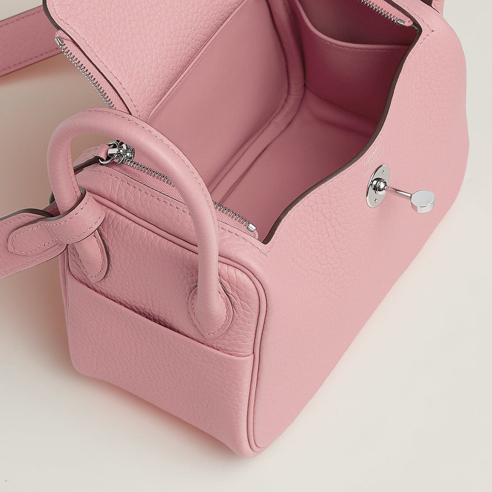 Hermes Lindy Ii Mini Bag Rose Sakura