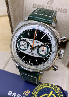 Breitling Top Time B01 Racing AB01771 A1 L1 X1 38mm Green Dial Unworn Box & Papers 2026 Limited Edition of 750
