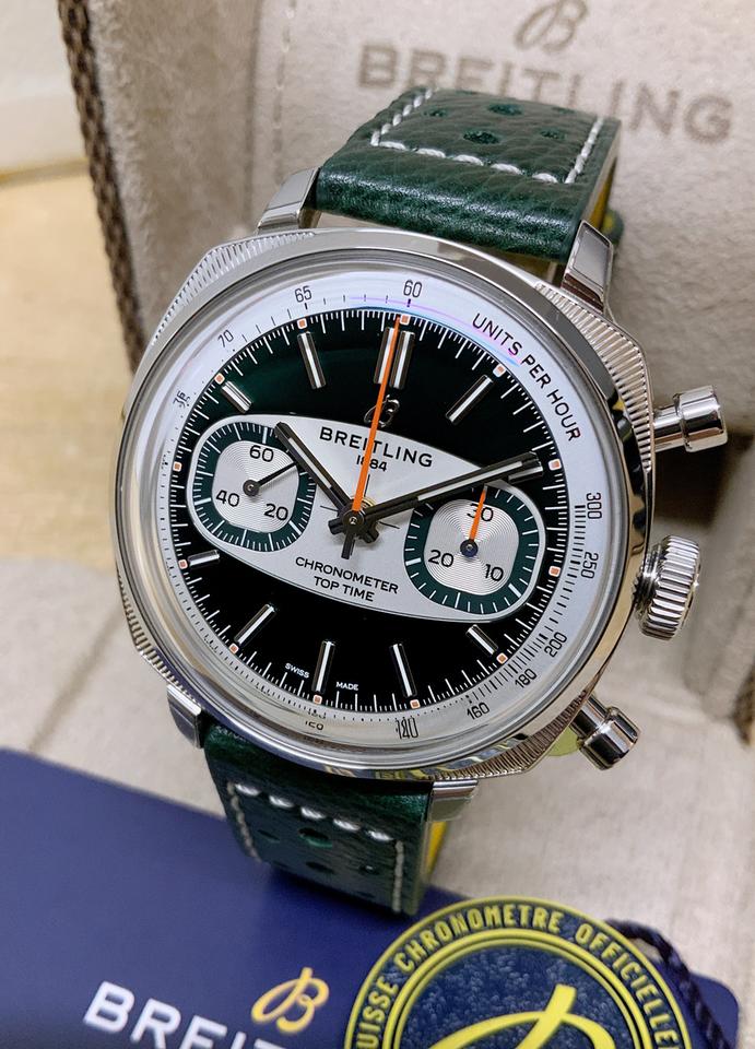 Breitling Top Time B01 Racing AB01771 A1 L1 X1 38mm Green Dial Unworn Box & Papers 2026 Limited Edition of 750