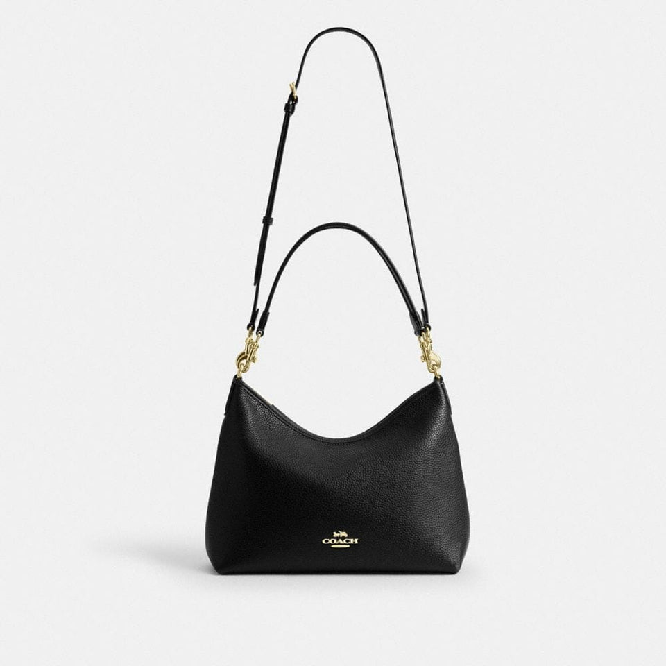Coach Laurel Shoulder Bag Gold Black
