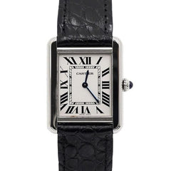 Cartier Tank Solo Small Leather Band Quartz Women's Watch 1018255