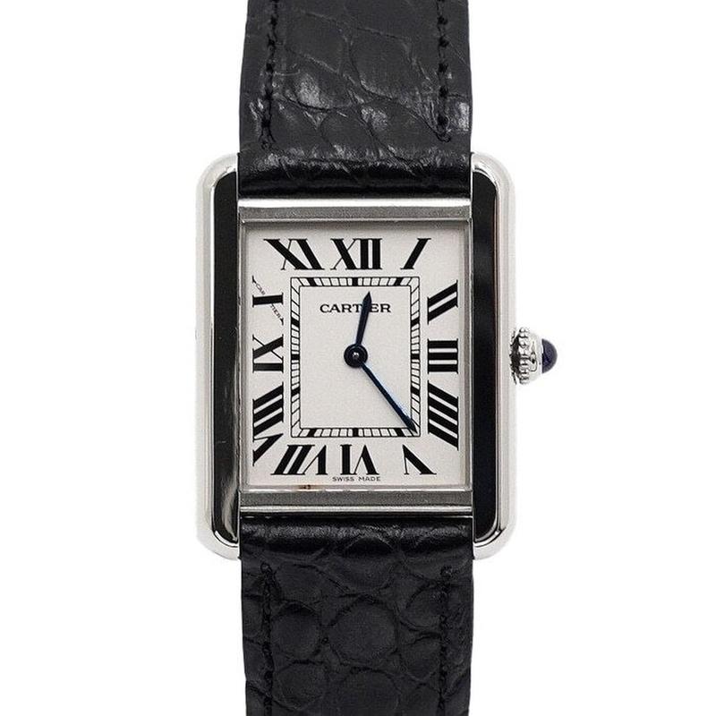 Cartier Tank Solo Small Leather Band Quartz Women's Watch 1018255