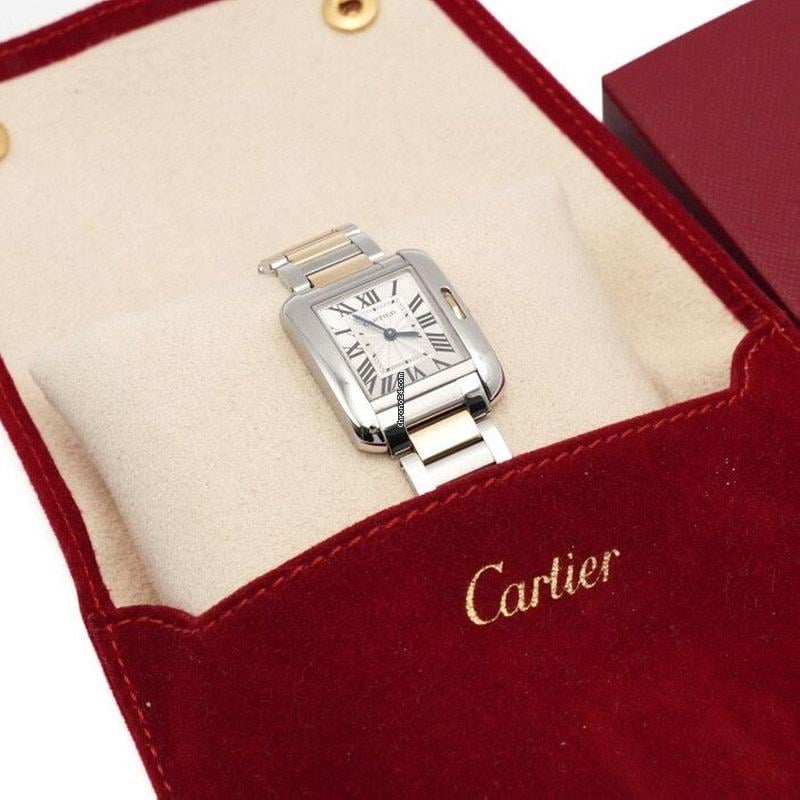 Cartier Tank Anglaise18 K Gold Combination Tank Anglaise Small Quartz Women's Watch W5310046