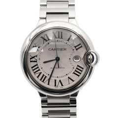 Cartier Ballon Bleu 42mm Large Automatic Steel Men's Watch W69012 Z4