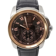 Cartier Calibre de Cartier Automatic 42mm Leather Strap Men's Watch W7100051