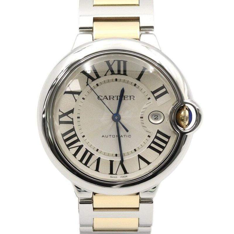 Cartier Ballon Bleu 42mm W69009 Z3 18 K Yellow Gold Combination Ballon Bleu de 42 MM Automatic Men's Watch