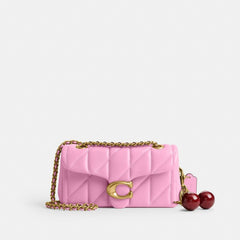 Coach Tabby Shoulder Bag 20 With Pillow Quilting Brass Flower Pink