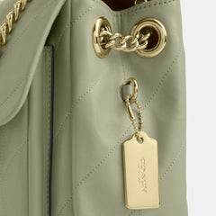 Coach Elodie Crossbody Bag With Quilting Gold Pistachio