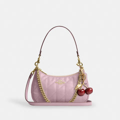 Coach Teri Shoulder Bag With Quilting Gold Carnation