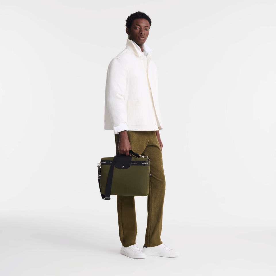 Longchamp Le Pliage Energy Briefcase Khaki