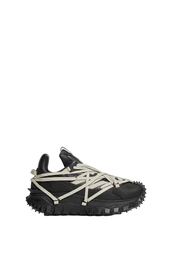 Moncler Moncler + Rick Owens Trailgrip Megalace Leather Sneakers Black