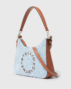 Eco Denim Mini Hobo Shoulder Bag