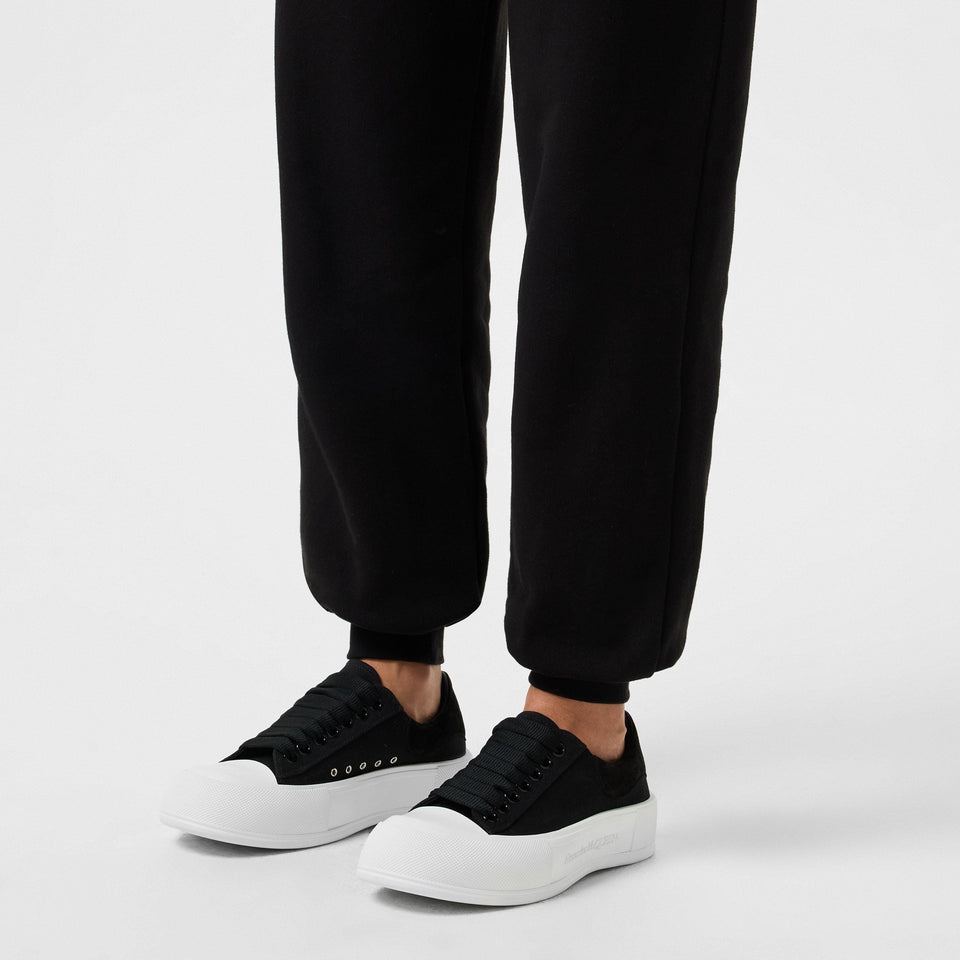 Deck Lace Up Plimsoll Trainers